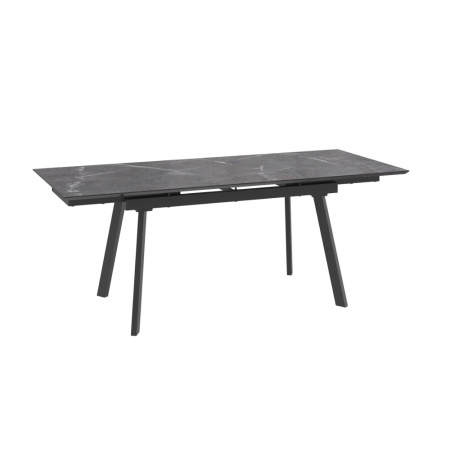 Стол ALTEZA FOUR-140, раздвижной 140(30+30)x85, КАМЕНЬ ТЕМНЫЙ - COMPAKT CER/ЧЕРНЫЙ ALTEZA 140 FOUR